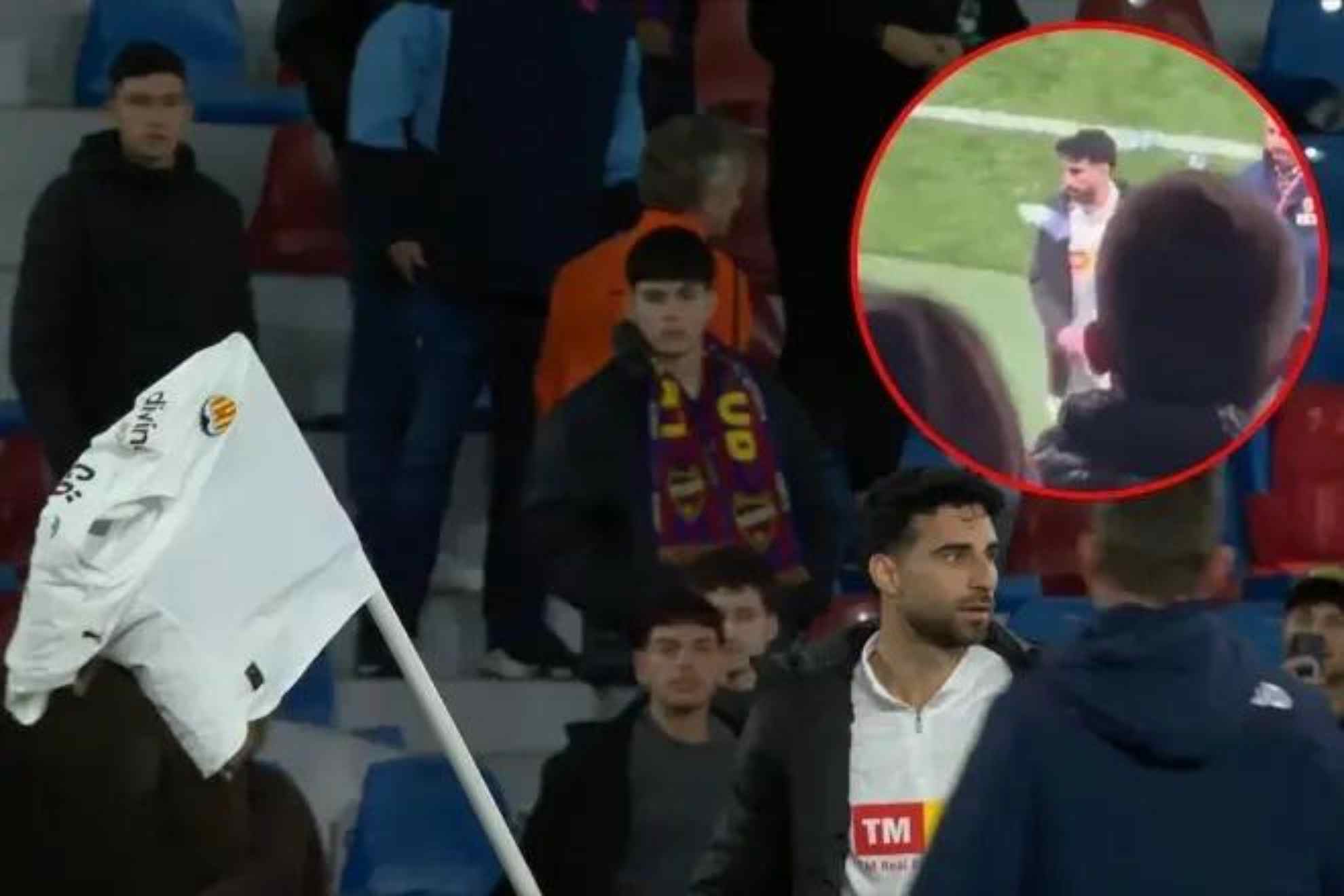 El Levante identifica a la persona que lanzó la botella a Cömert